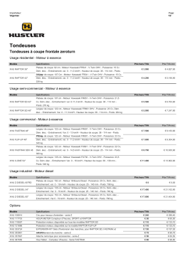 Liste de prix