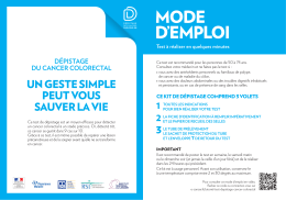 Mode d`emploi du dépistage (lien vers téléchargement)