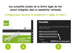 3 &eacute;tapes pour recevoir la newsletter