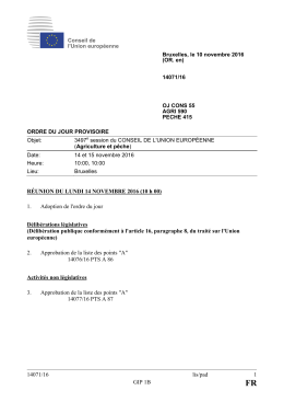 14071/16 lis/pad 1 GIP 1B RÉUNION DU LUNDI 14 NOVEMBRE 2016