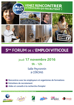 5ème FORUM de l` EMPLOI VITICOLE