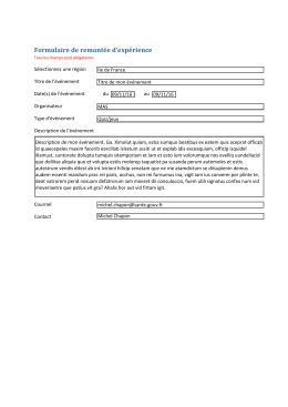 Formulaire de remont&eacute; d`&eacute;v&eacute;nement SSP
