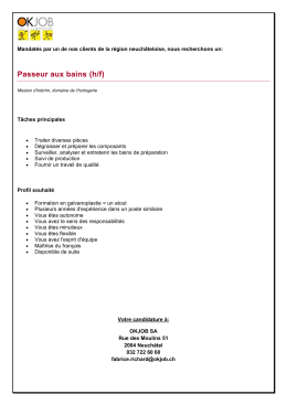 Passeur aux bains (h/f)