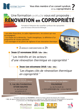 RÉNOVATION en COPROPRIÉTÉ - Saint-Jean-de