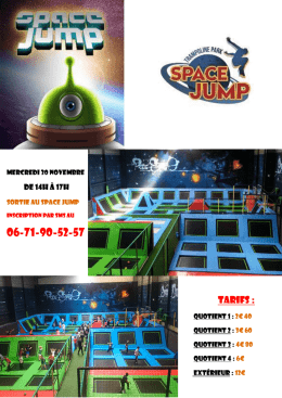 TARIFS : - L`Espace Jeunes