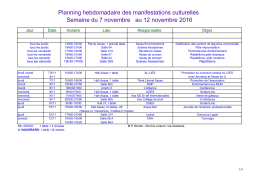 planning du 7 novembre 2016 - Universit&eacute; Paris 2 Panth&eacute;on