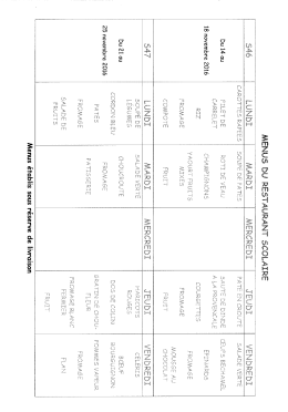 Page 1 MENUS DU RESTAURANT SCOLAIRE AA双C﹚CJEUDIV