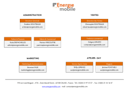 Page 1 D`Energie mobile ADMINISTRATION VENTES Direction