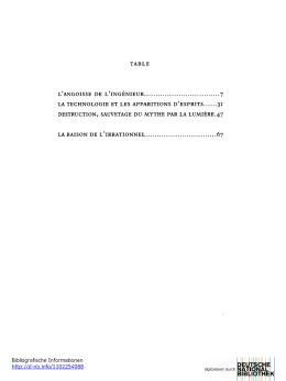 table l`angoisse de ....................................................7 la technologie et