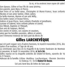 Gilles LARCHEV&Ecirc;QUE