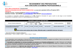 RECENSEMENT DES PREPARATIONS AUX CONCOURS