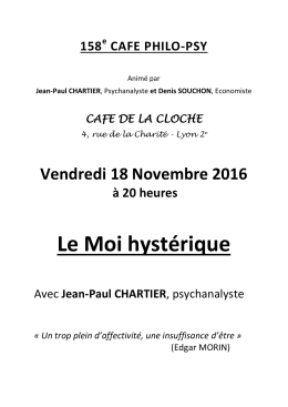 Voir l`affiche ici - Jean Paul Chartier