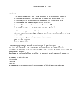Challenge 2016 2017, détails ici