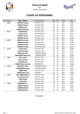 D&eacute;parts du SAMEDI - Pau Golf Club 1856