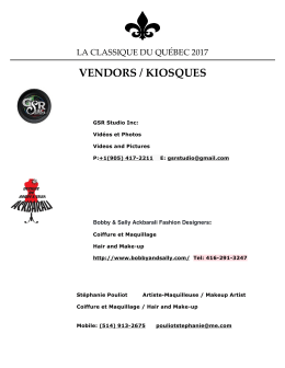 vendors / kiosques