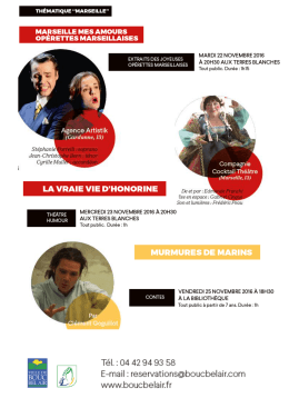 Page 1 THÉMATIQUE “MARSEILLE" MI REHIHIMEAITE"RE