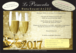 Menu Nouvel An 2017