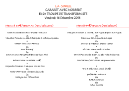 Menu à 37€ ou 44€/personne hors boissons