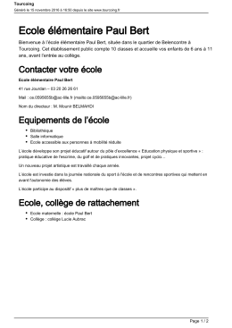 Ecole élémentaire Paul Bert