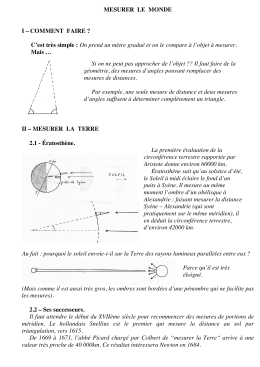 Mesurer le monde. - le site du Cercle Culturel de Carnac