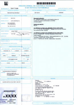 Contr&ocirc;le technique