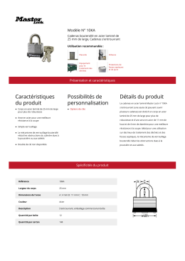 Modèle N° 10KA | Master Lock