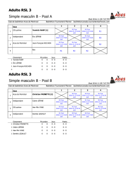 Adulte RSL 3 Simple masculin B
