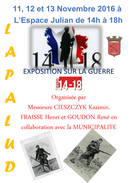 affiche 14-18 - Mairie de Lapalud