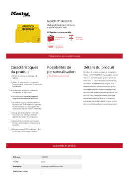 Mod&egrave;le N&deg; 1482BFRC | Master Lock