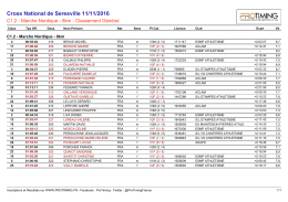 Listes de rÃ©sultats|Classement GÃ©nÃ©ral sans tps reel