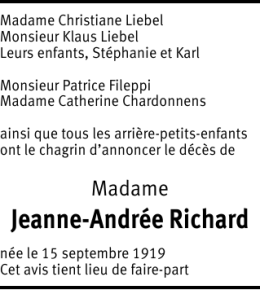 Jeanne-Andr&eacute;e Richard