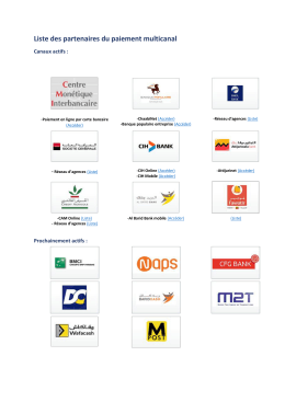 Liste des partenaires du paiement multicanal