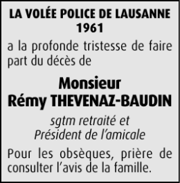 Monsieur R&eacute;my THEVENAZ-BAUDIN