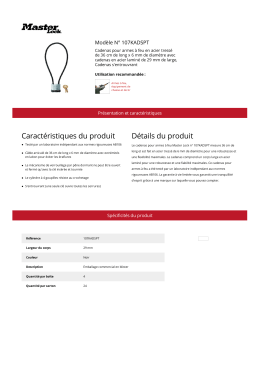 Modèle N° 107KADSPT | Master Lock