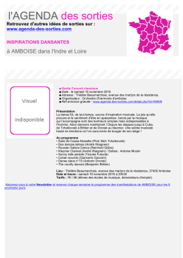 Imprimer - Agenda des sorties