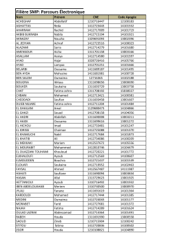 Fili&egrave;re SMP: Parcours &Eacute;lectronique