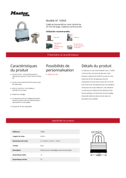 Modèle N° 105KA | Master Lock
