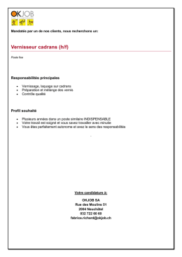 Vernisseur cadrans (h/f)