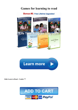 Games for learning to read