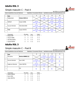 Adulte RSL 3 Simple masculin C - Pool A Adulte