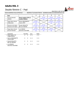 Adulte RSL 3 Double f&eacute;minin C - Pool