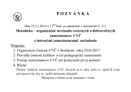POZV Á NKA