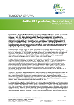 tlačová správa - ECDC