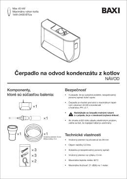 Čerpadlo na odvod kondenz&aacute;tu z kotlov