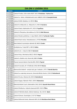 dia dni v lekárni 2016