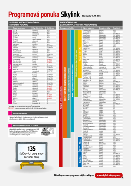 Programová ponukaSkylink