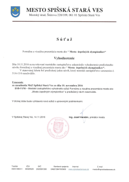 Form&aacute;lna a vizu&aacute;lna prezent&aacute;cia mesta ako