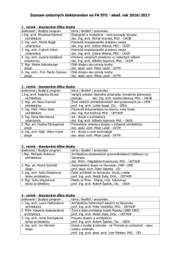 Extern&iacute; doktorandi