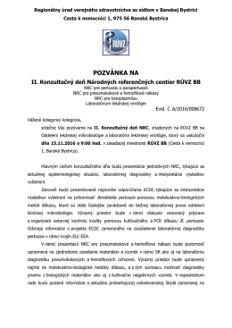 pozvánka na - RÚVZ Banská Bystrica