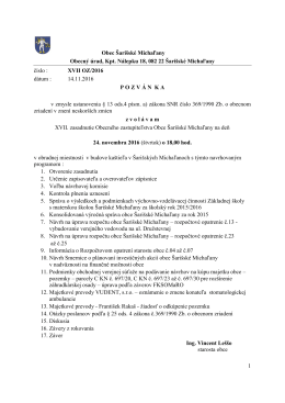POZV Á NKA - Šarišské Michaľany